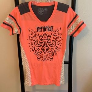 Light Pink /coral  Affliction top